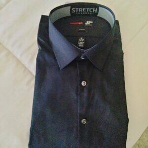 Mens Dress Shirt - New  J Ferrar Slim Stretch  XL 17-17 1/2 and 32-33 Black